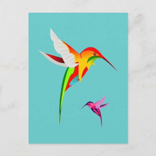 Flying Hummingbirds Postkarte (Vorderseite)