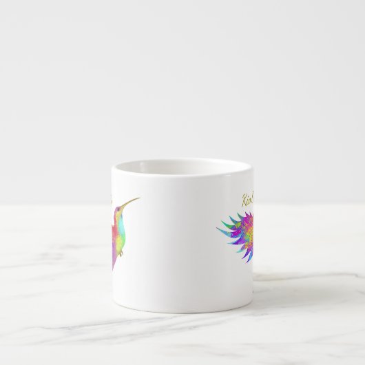 Flying Hummingird Individuelle Name Espresso Tasse (Vorderseite)