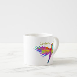 Flying Hummingird Individuelle Name Espresso Tasse