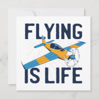 Flying is life Aviation Pilot Grußkarte