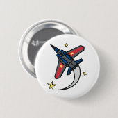 Flying Jet Flugzeug Button (Vorne & Hinten)