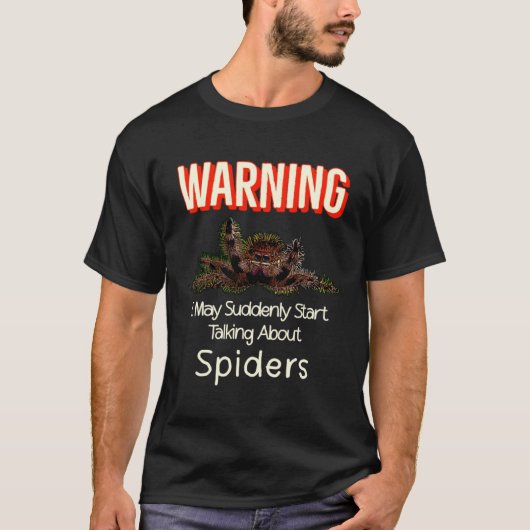 Flying Jumping Spider Warning Spooder Mom Spooder T-Shirt (Vorderseite)