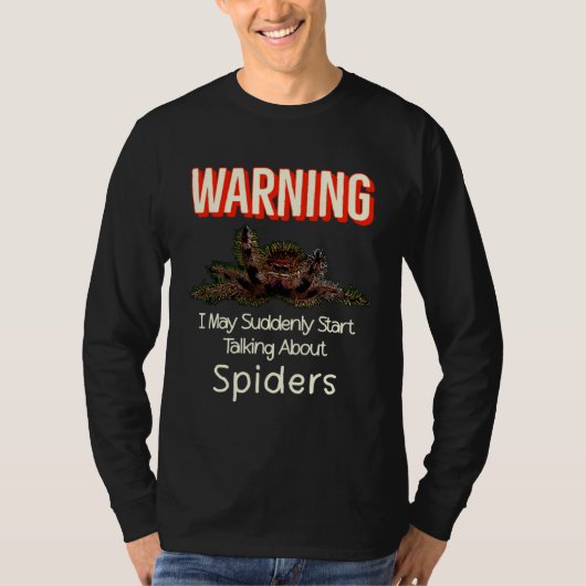 Flying Jumping Spider Warning Spooder Mom Spooder  T-Shirt (Vorderseite)