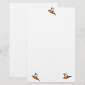 Flying Kingfisher Birds Briefpapier (Vorne/Hinten)