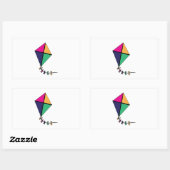 Flying Kite Rechteckiger Aufkleber (Blatt)