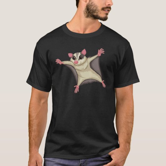 Flying Kite Squirrel   Squirrels Animal   Graphic T-Shirt (Vorderseite)