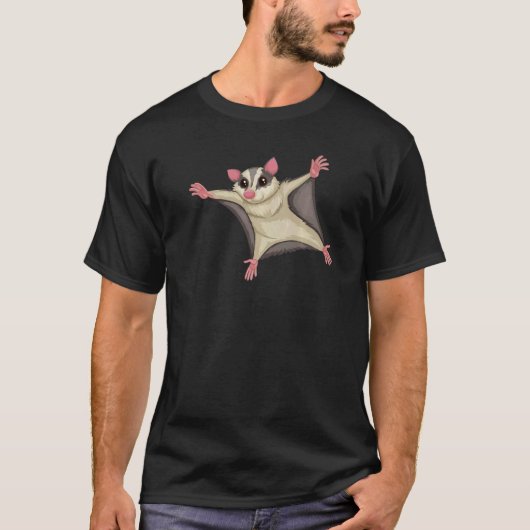 Flying Kite Squirrel  Squirrels Animal  Graphic T-Shirt (Vorderseite)