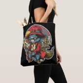 Flying Kitty Cat Witch Illustration Tasche (Von Nahem)