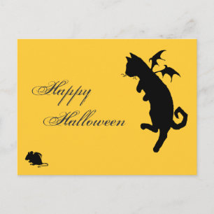 Flying kitty postkarte