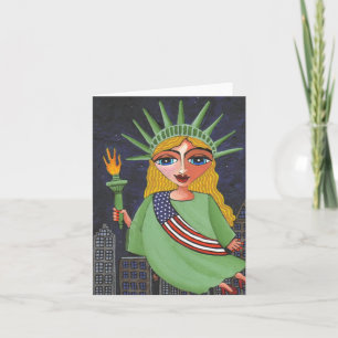 Flying Lady Liberty - notecard / invites Einladung