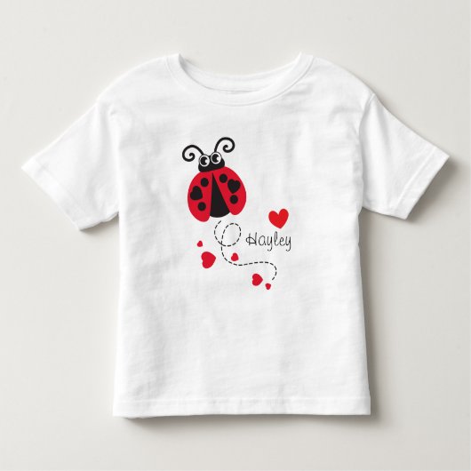 Flying ladybug herzen Red Name T - Shirt (Vorderseite)