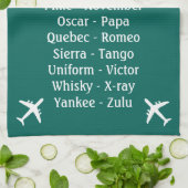 Flying Lesson Phonetic Alphabet Aero Flugzeug Spot Küchentuch (Gefaltet)