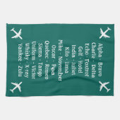 Flying Lesson Phonetic Alphabet Aero Flugzeug Spot Küchentuch (Horizontal)