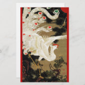 FLYING-LIEBE PHOENIX, Federn, HerzValentinstag Briefpapier (Vorne/Hinten)