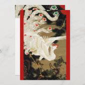 FLYING-LIEBE PHOENIX, Federn, HerzValentinstag Feiertagskarte (Vorne/Hinten)