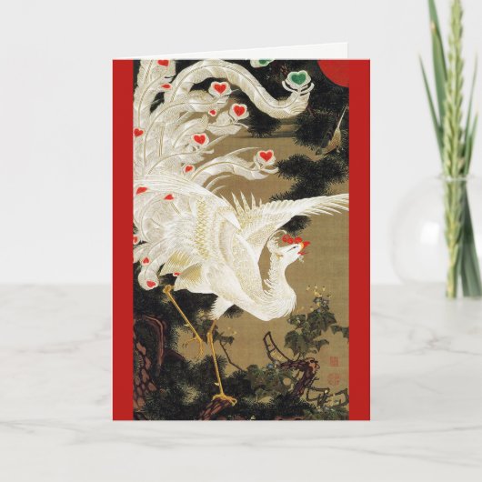 FLYING-LIEBE PHOENIX, Federn, HerzValentinstag Feiertagskarte (Vorderseite)