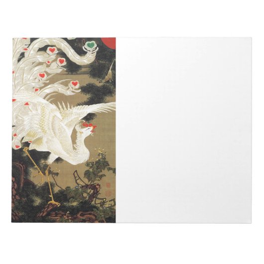 FLYING-LIEBE PHOENIX, Federn, HerzValentinstag Notizblock (Vorderseite)