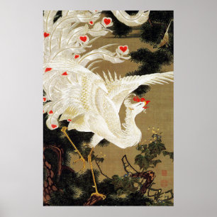 FLYING-LIEBE PHOENIX, Federn, HerzValentinstag Poster