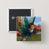 Flying Little Fairy Butterfly Button (Vorne & Hinten)