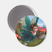 Flying Little Fairy Butterfly Magnet (Vorderseite/Rückseite)