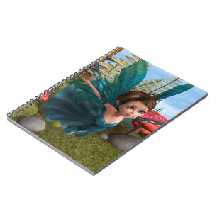 Flying Little Fairy Butterfly Notizblock