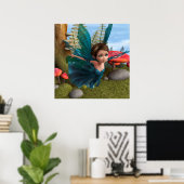 Flying Little Fairy Butterfly Poster (Heimbüro)