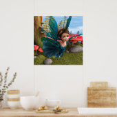 Flying Little Fairy Butterfly Poster (Küche)