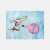 Flying Llama Fleece Blanket (Vorderseite (Horizontal))