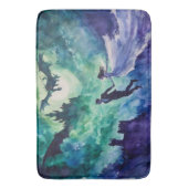 Flying Lovers - Aquarellmalerei Badematte (Vorderseite Vertikal)