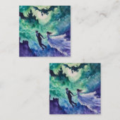 Flying Lovers - Aquarellmalerei Begleitkarte (Vorne/Hinten)