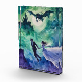 Flying Lovers - Aquarellmalerei Fotoblock (Rechts)