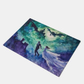Flying Lovers - Aquarellmalerei Fußmatte (Schrägansicht)