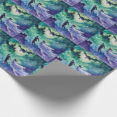 Flying Lovers - Aquarellmalerei Geschenkpapier (Ecke)