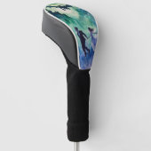 Flying Lovers - Aquarellmalerei Golf Headcover (angewinkelt)