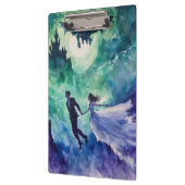 Flying Lovers - Aquarellmalerei Klemmbrett (Links)