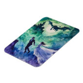 Flying Lovers - Aquarellmalerei Magnet (Linke Seite)