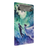Flying Lovers - Aquarellmalerei Mini Klemmbrett (Schrägansicht)