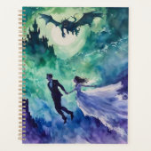 Flying Lovers - Aquarellmalerei Planer (Vorderseite)