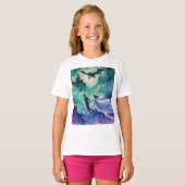 Flying Lovers - Aquarellmalerei T-Shirt (Vorne ganz)