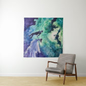 Flying Lovers - Aquarellmalerei Wandteppich (Beispiel (Horizontal))