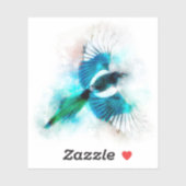 Flying magpie-Vogelfarbe Aufkleber (Blatt)