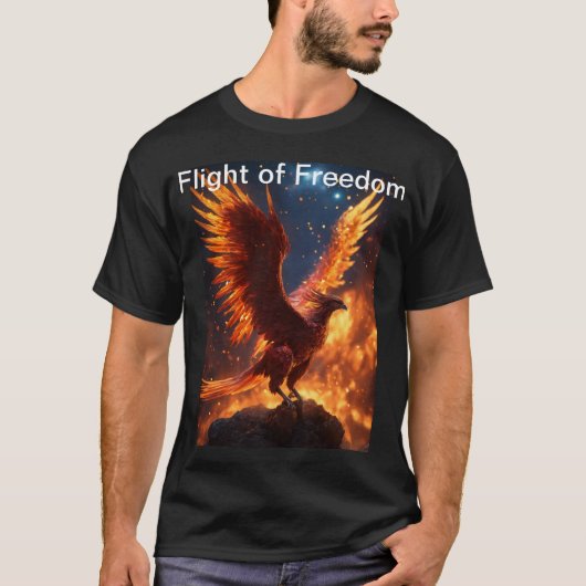 "Flying Majestät: Falcon Bird Design T - Shirt" T-Shirt (Vorderseite)