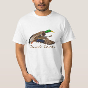 Flying Male Mallard Duck Wildlife T - Shirt