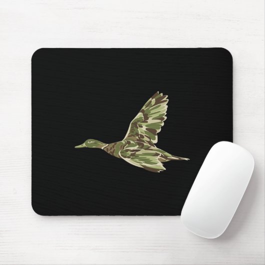Flying Mallard Duck Camouflage Camouflage Ente Jag Mousepad (Mit Mouse)