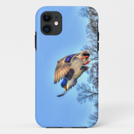 Flying Mallard Duck Drake Wildlife Foto Case-Mate iPhone Hülle (Rückseite)