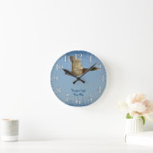 Flying Mallard Duck Kunst für Naturliebhaber Runde Wanduhr (Zuhause)