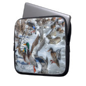Flying Mallard Ducks Wildlife Gift Laptopschutzhülle (Vorderseite Links)