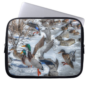 Flying Mallard Ducks Wildlife Gift Laptopschutzhülle