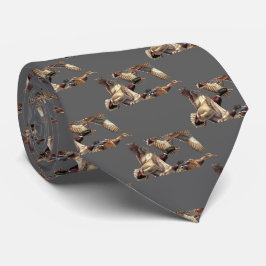 Flying Mallard Encks on Grey Krawatte