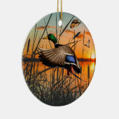 Flying Mallard-Ornament, Entenjagd Keramik Ornament (Rechts)
